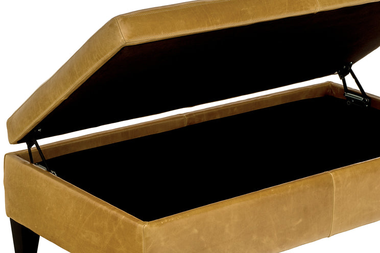 Echo Lager Leather Storage Ottoman